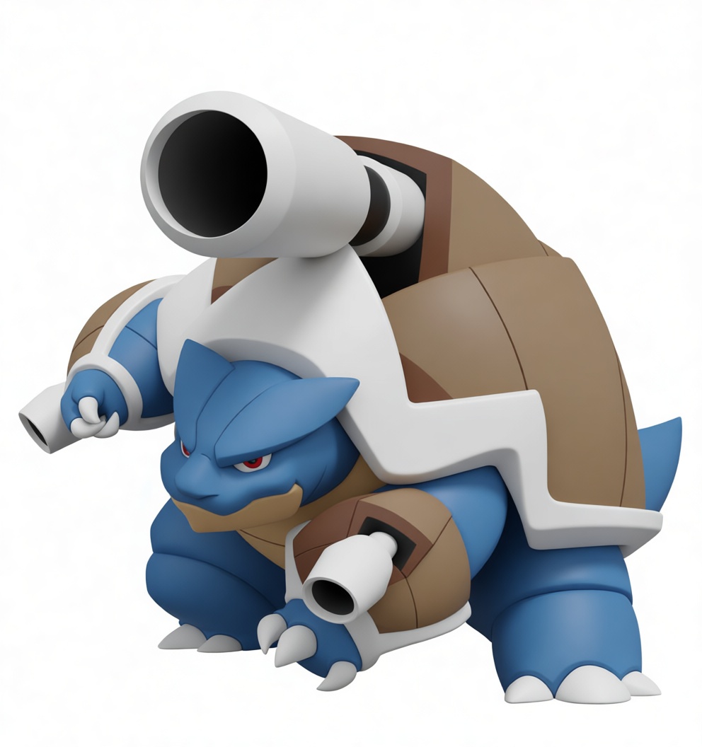 Blastoise Figurine free 3D printable STL