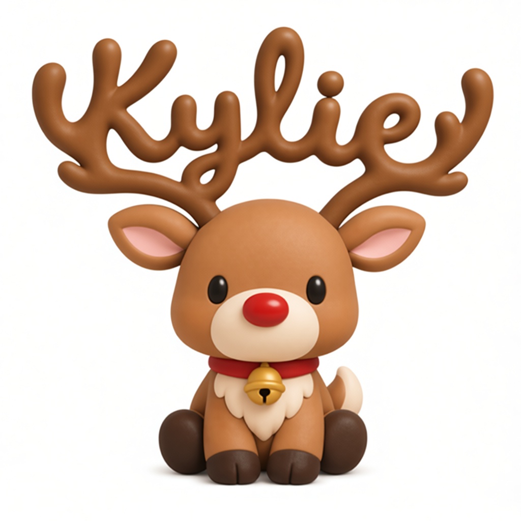 Reindeer Name Tag Figurine free 3D printable STL