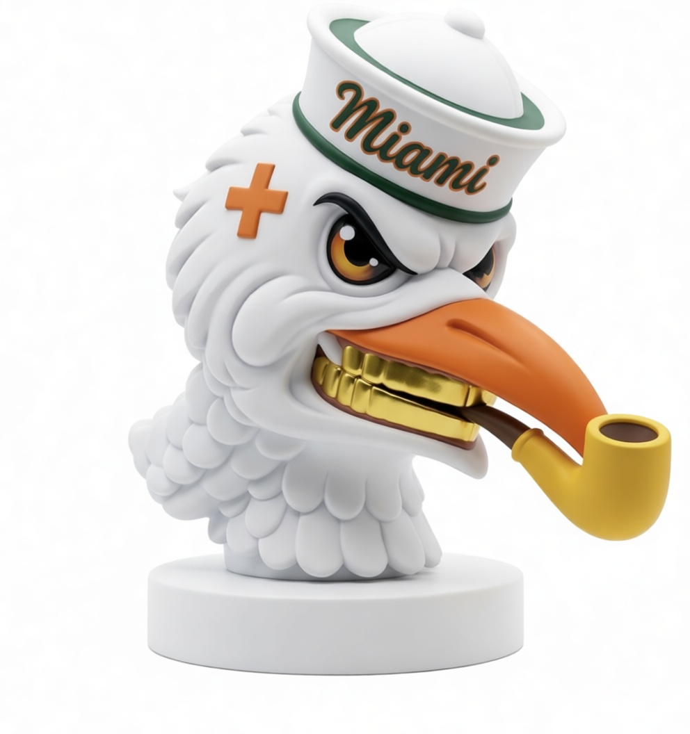 Miami Marlins Pelican Bust free 3D printable STL
