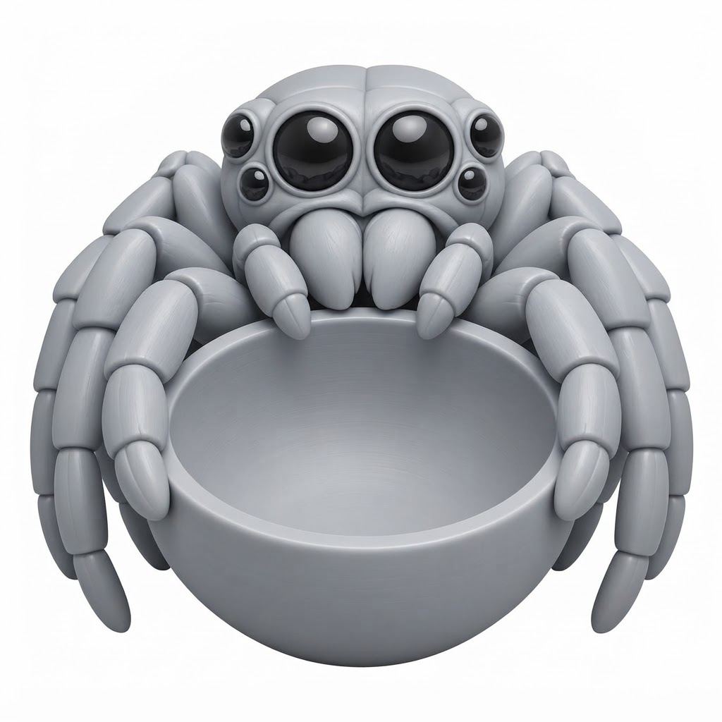 Jumping Spider Bowl free 3D printable STL