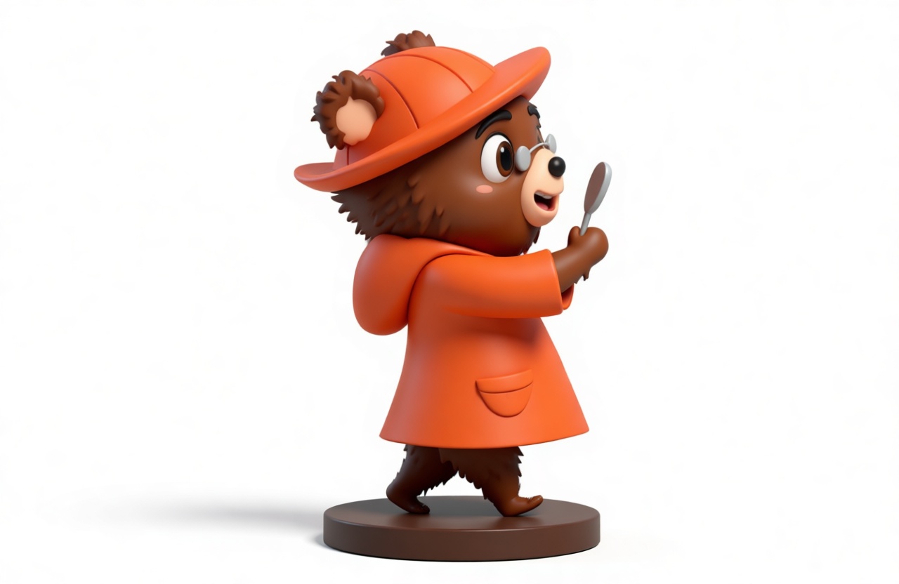 Bear Detective Figurine free 3D printable STL