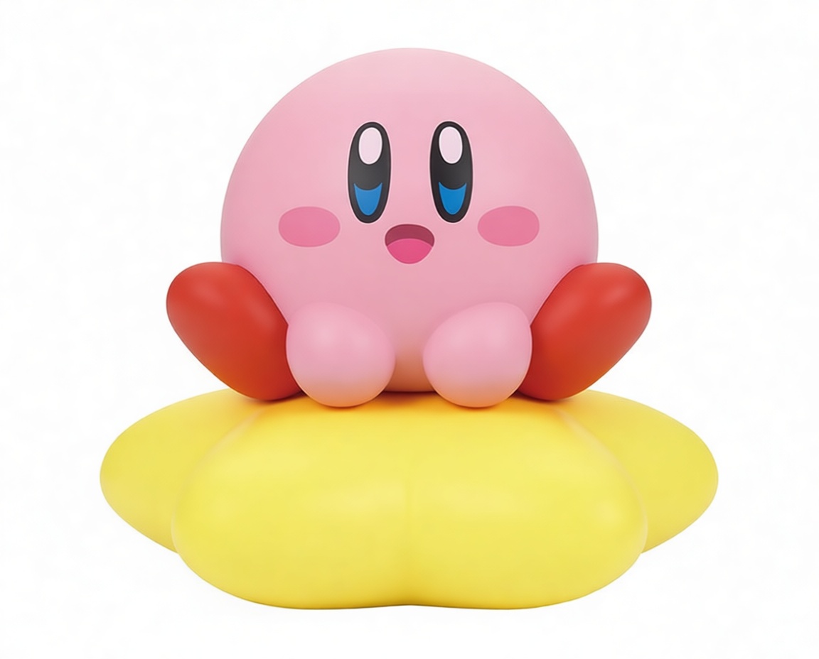 Kirby Riding Star Figurine free 3D printable STL