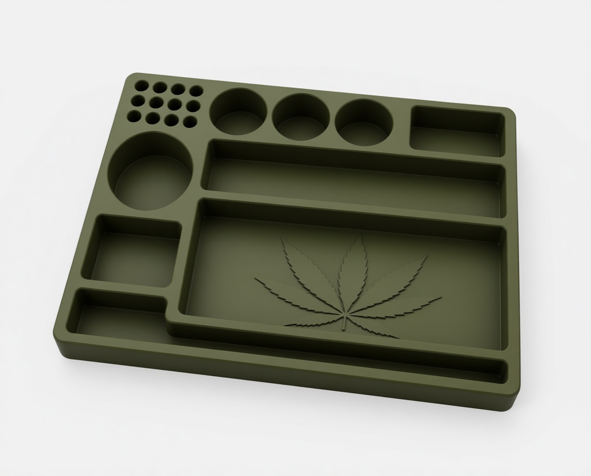 Cannabis Rolling Tray free 3D printable STL