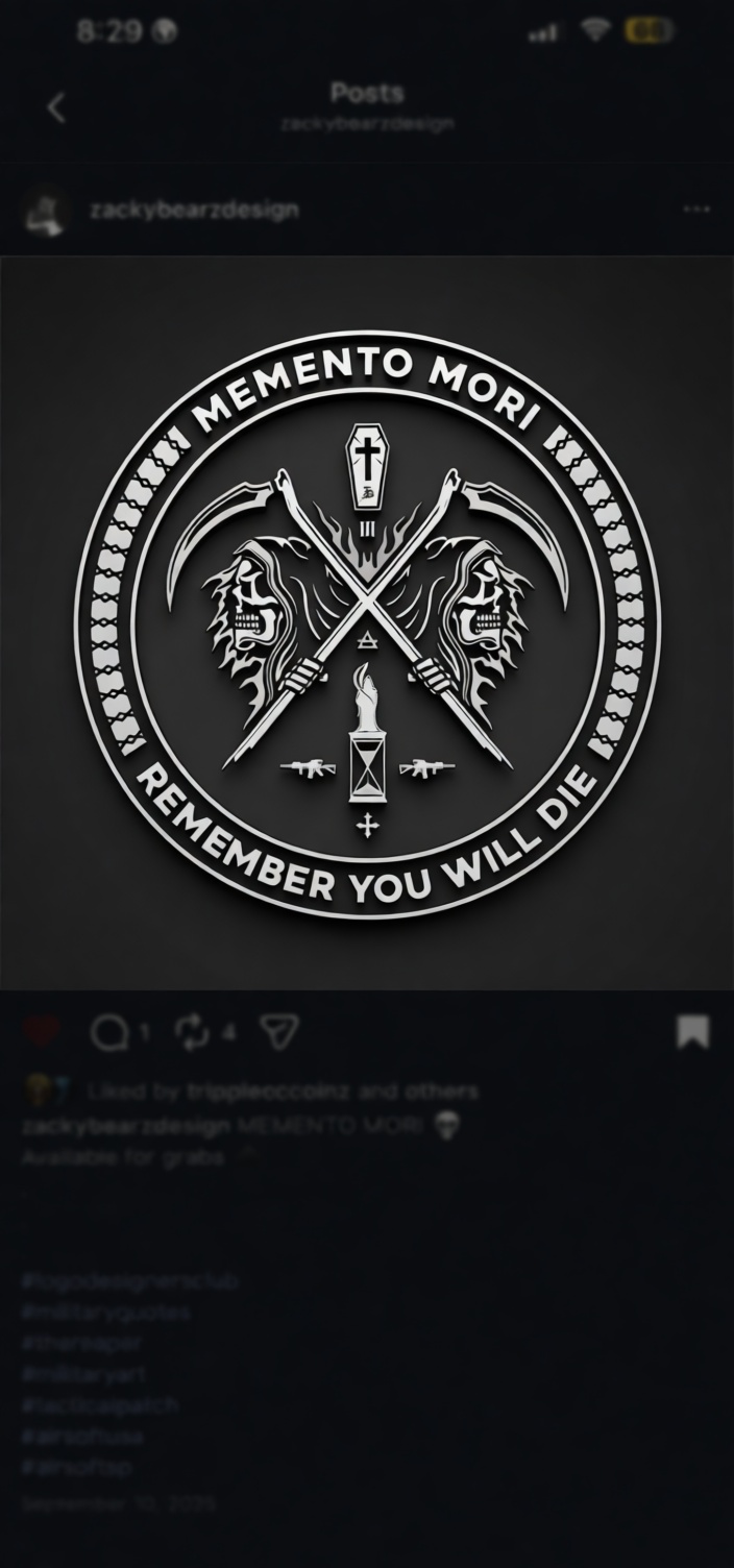 Memento Mori Emblem free 3D printable STL