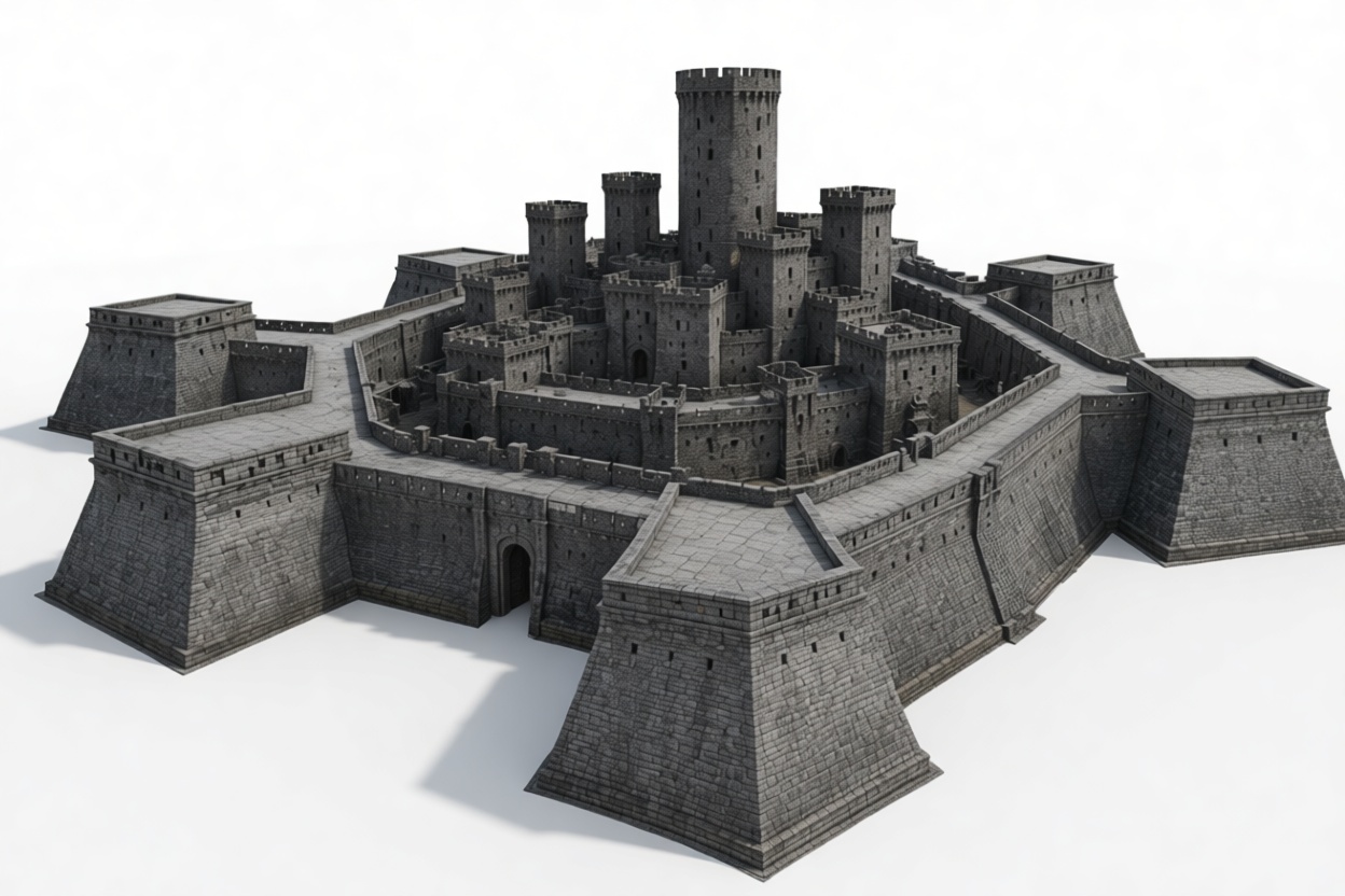 Medieval Castle Model free 3D printable STL