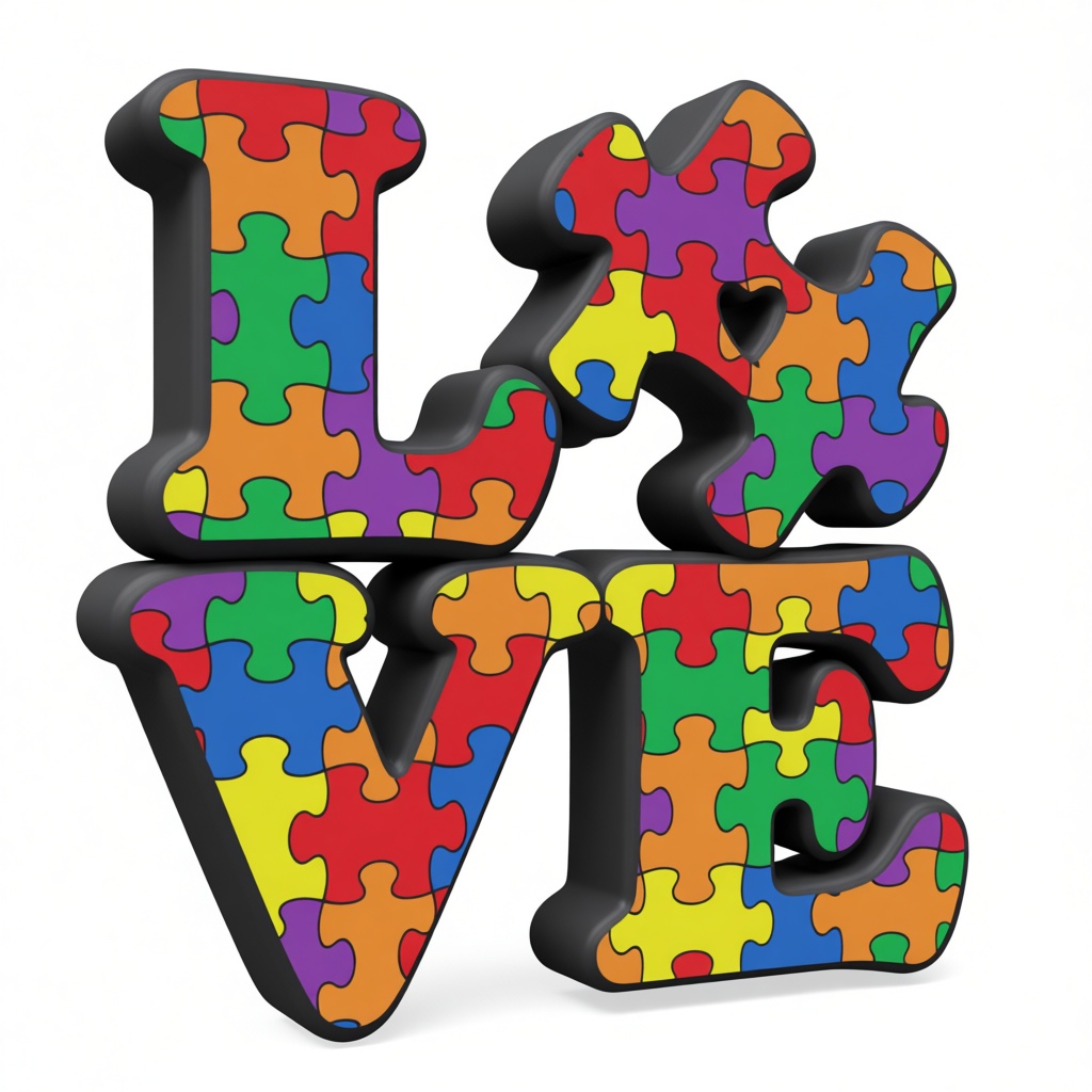 Love Puzzle Letters Sculpture free 3D printable STL