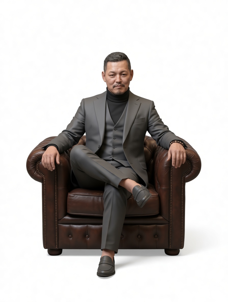 Asian Man Sitting Figurine free 3D printable STL