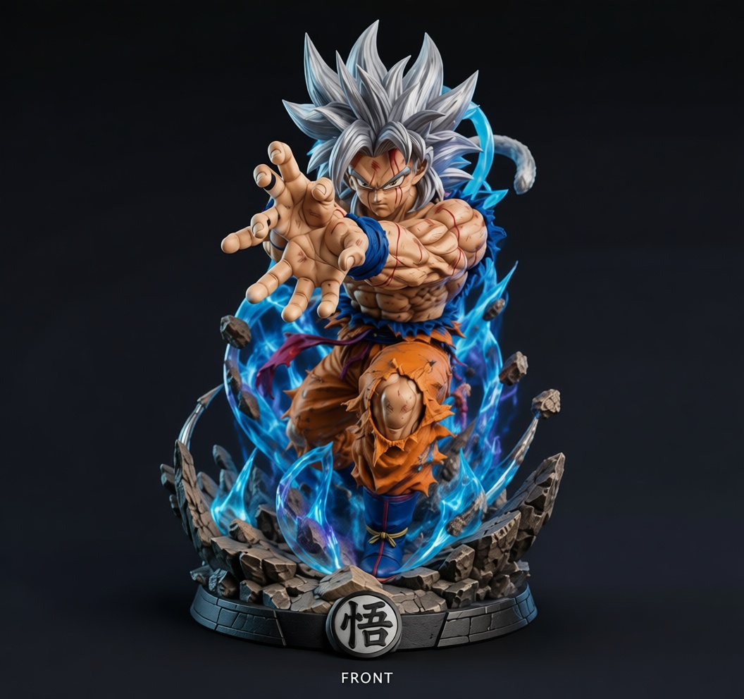 Goku Ultra Instinct Figurine free 3D printable STL