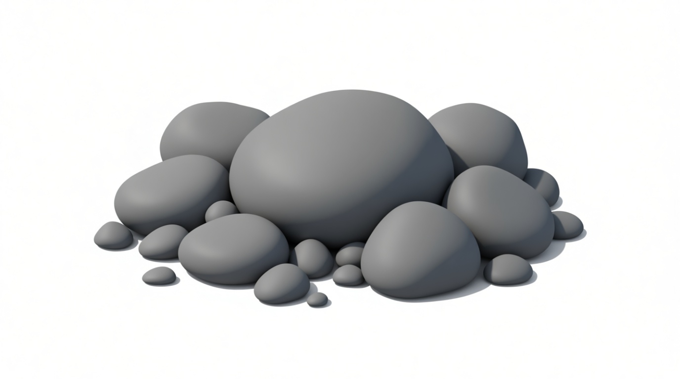 Smooth Pebble Rock Set free 3D printable STL