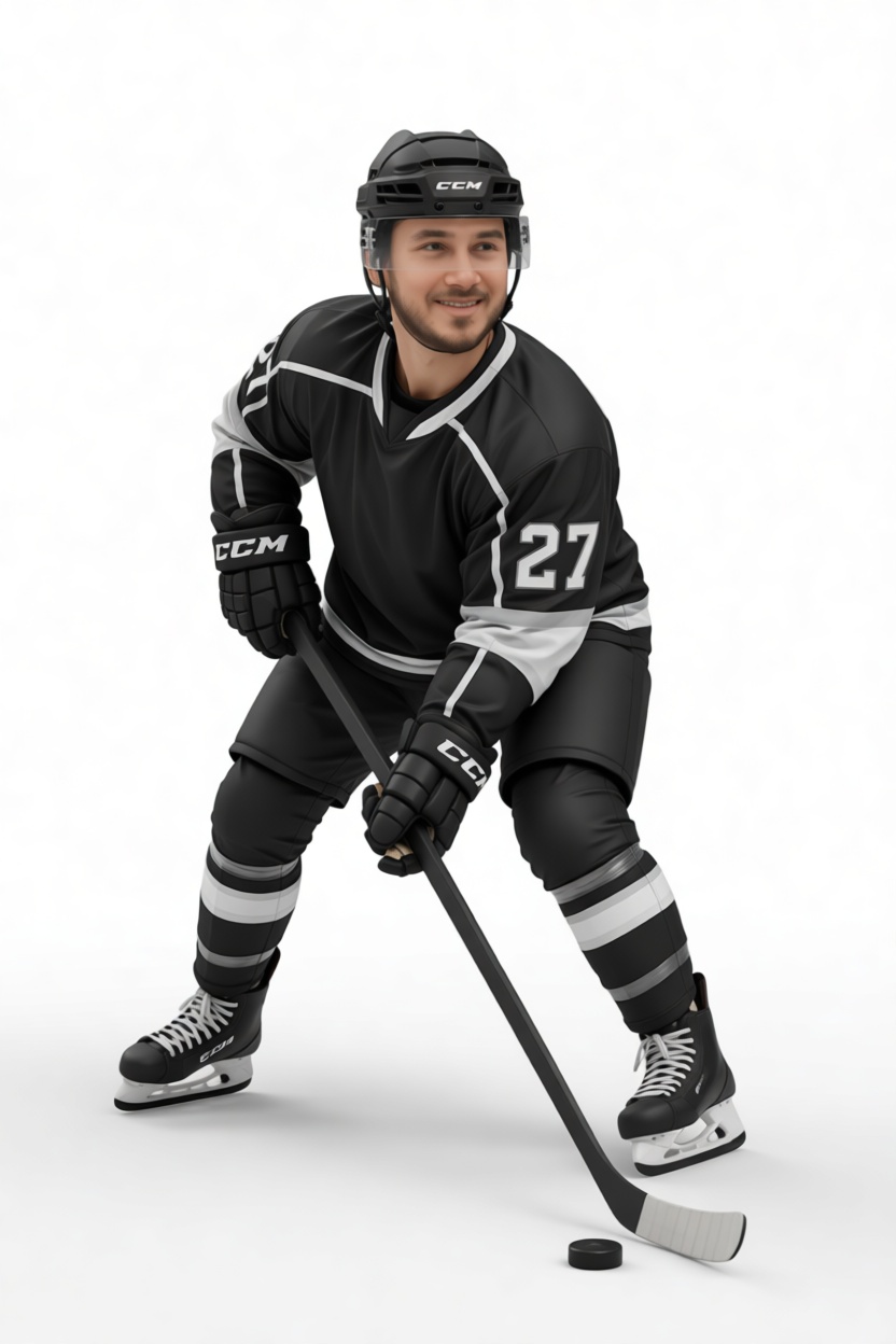 Ice Hockey Player Model free 3D printable STL