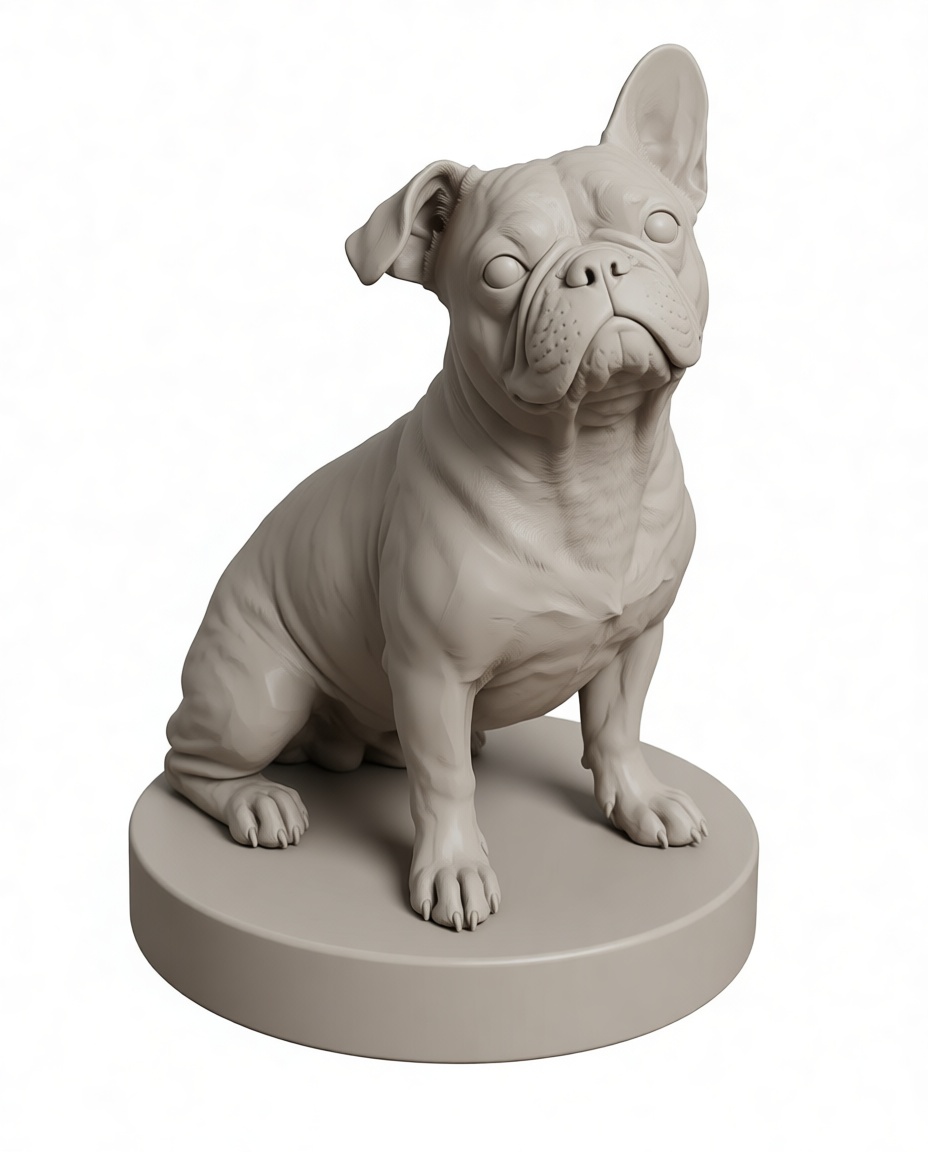 French Bulldog Figurine free 3D printable STL