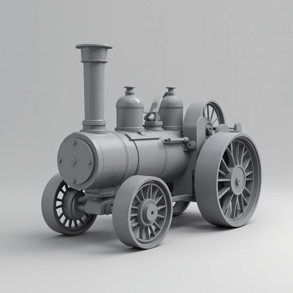 Vintage Traction Engine Model free 3D printable STL