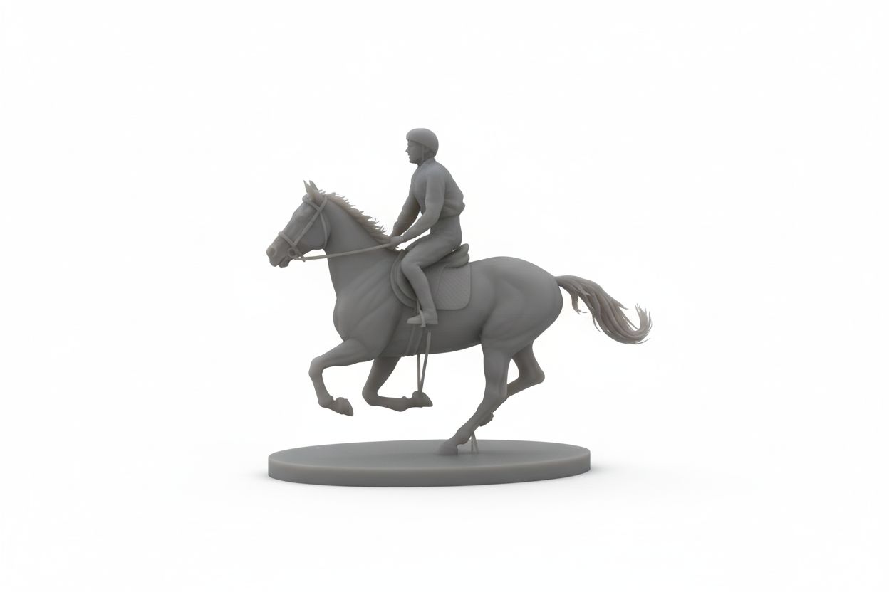 Dynamic Rider on Horse free 3D printable STL