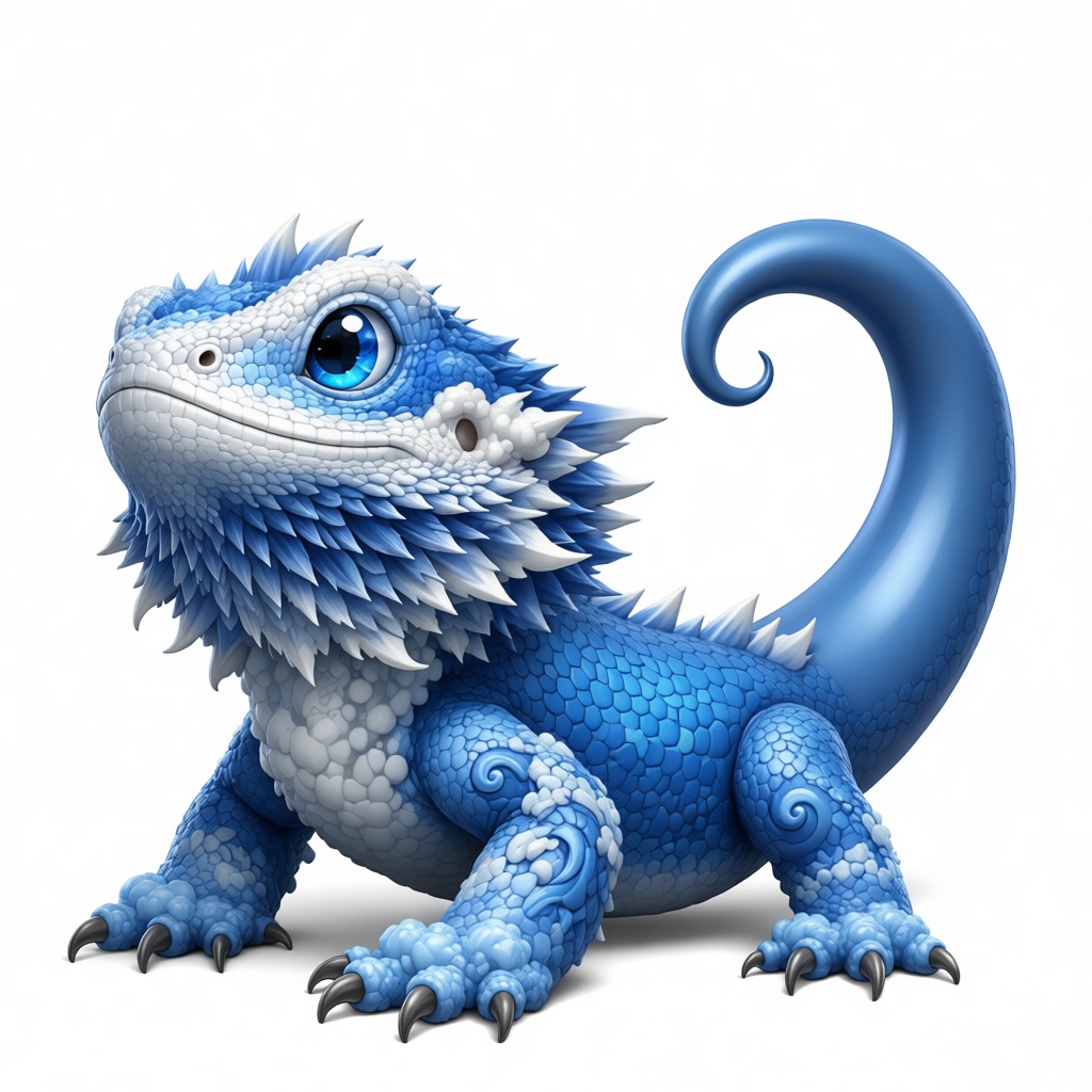 Blue Bearded Dragon Figurine free 3D printable STL