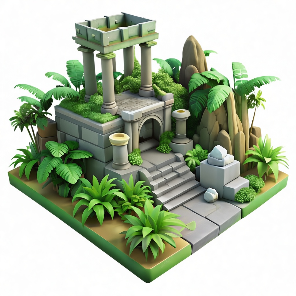 Ancient Ruins Diorama free 3D printable STL