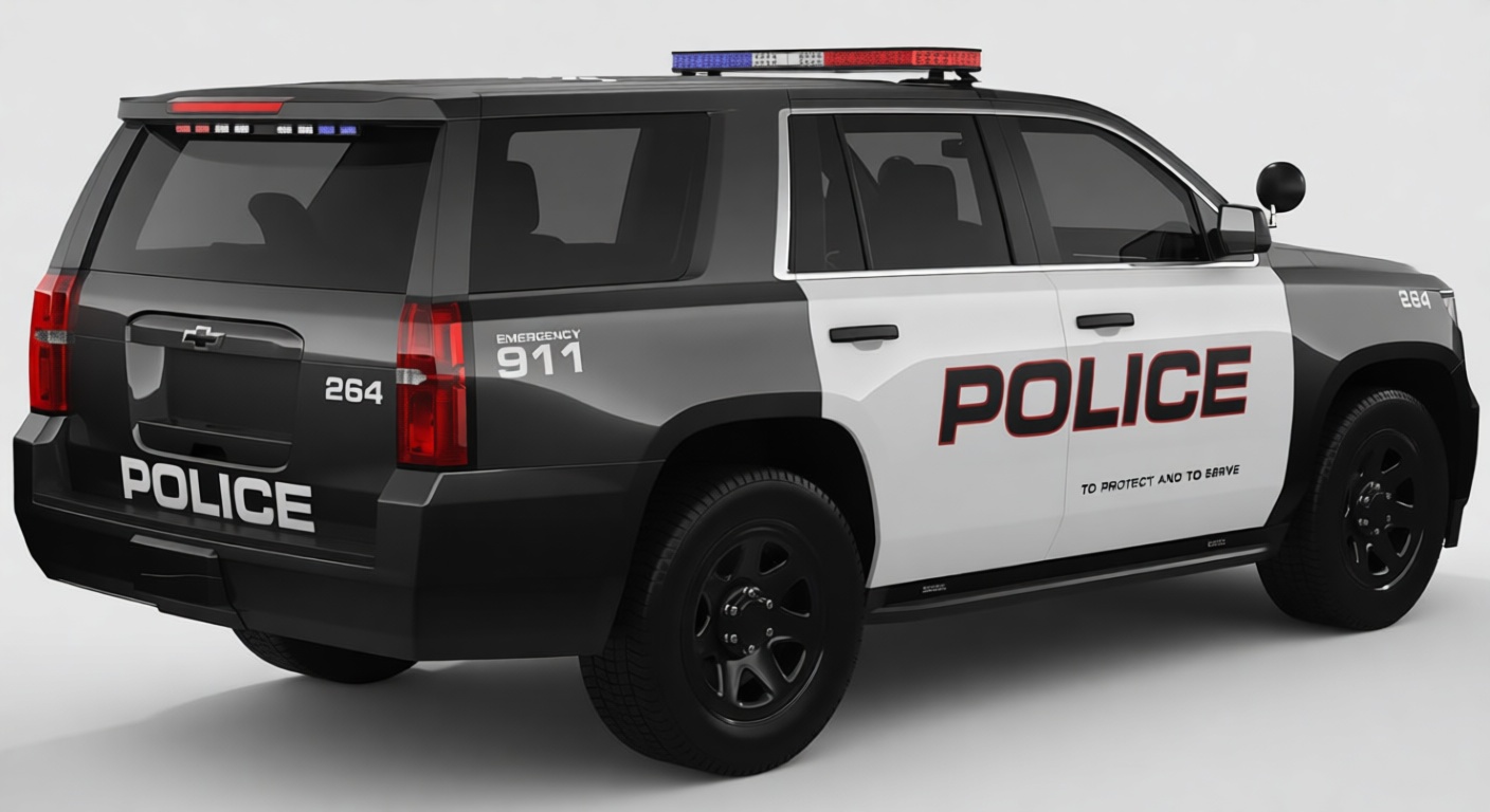 Chevrolet Tahoe Police SUV free 3D printable STL