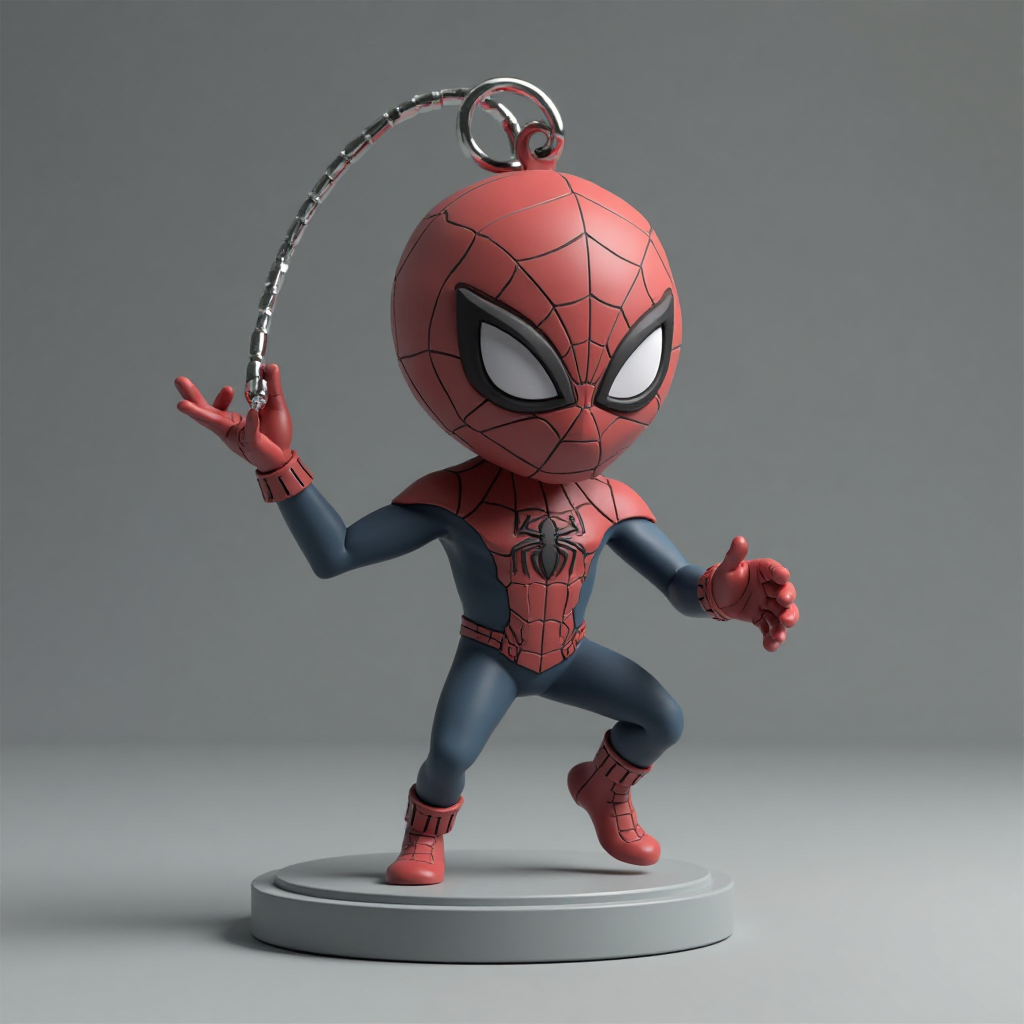 Spider-Man Keychain Figurine free 3D printable STL