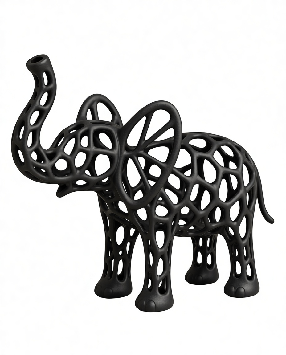 Elephant Lattice Figurine free 3D printable STL