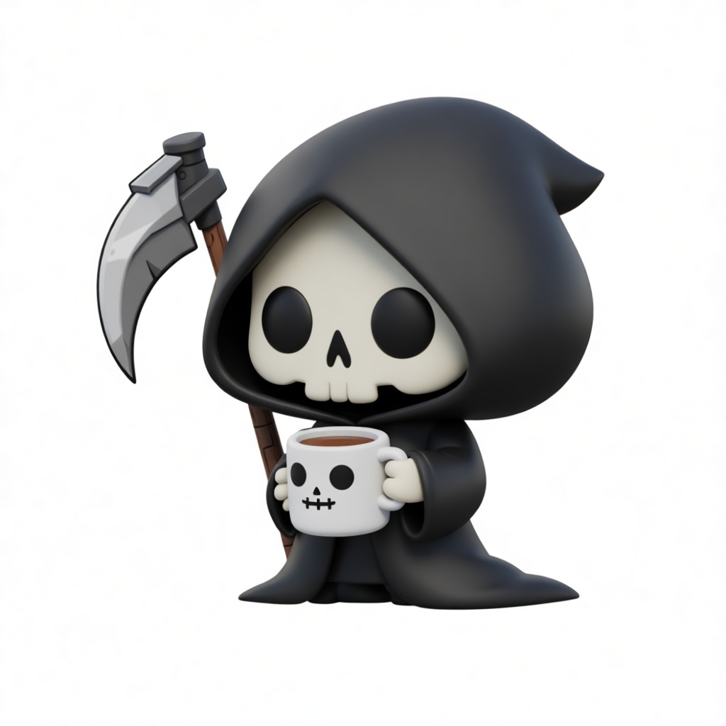 Cute Grim Reaper Figurine free 3D printable STL