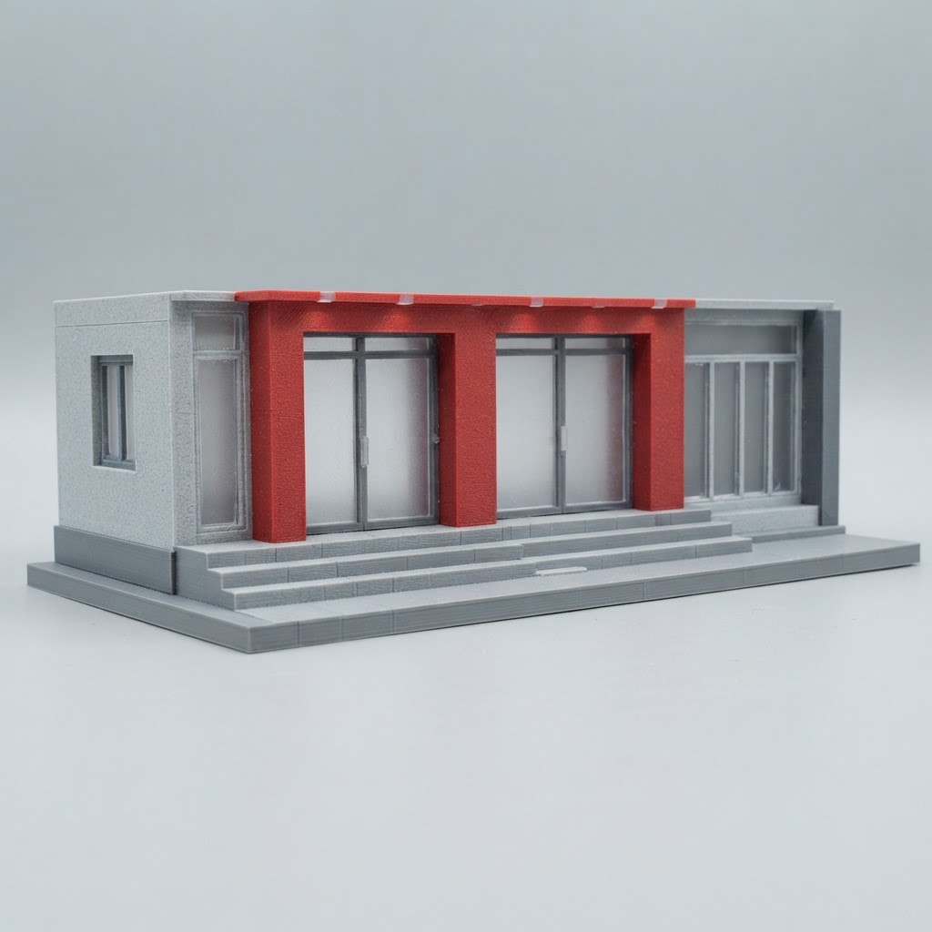Modern Commercial Building Model free 3D printable STL