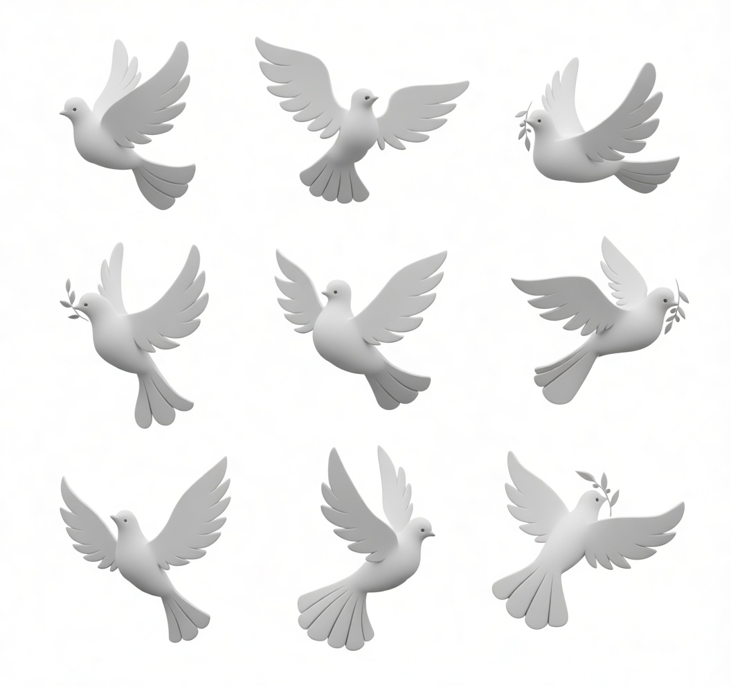 Peace Dove Miniatures free 3D printable STL