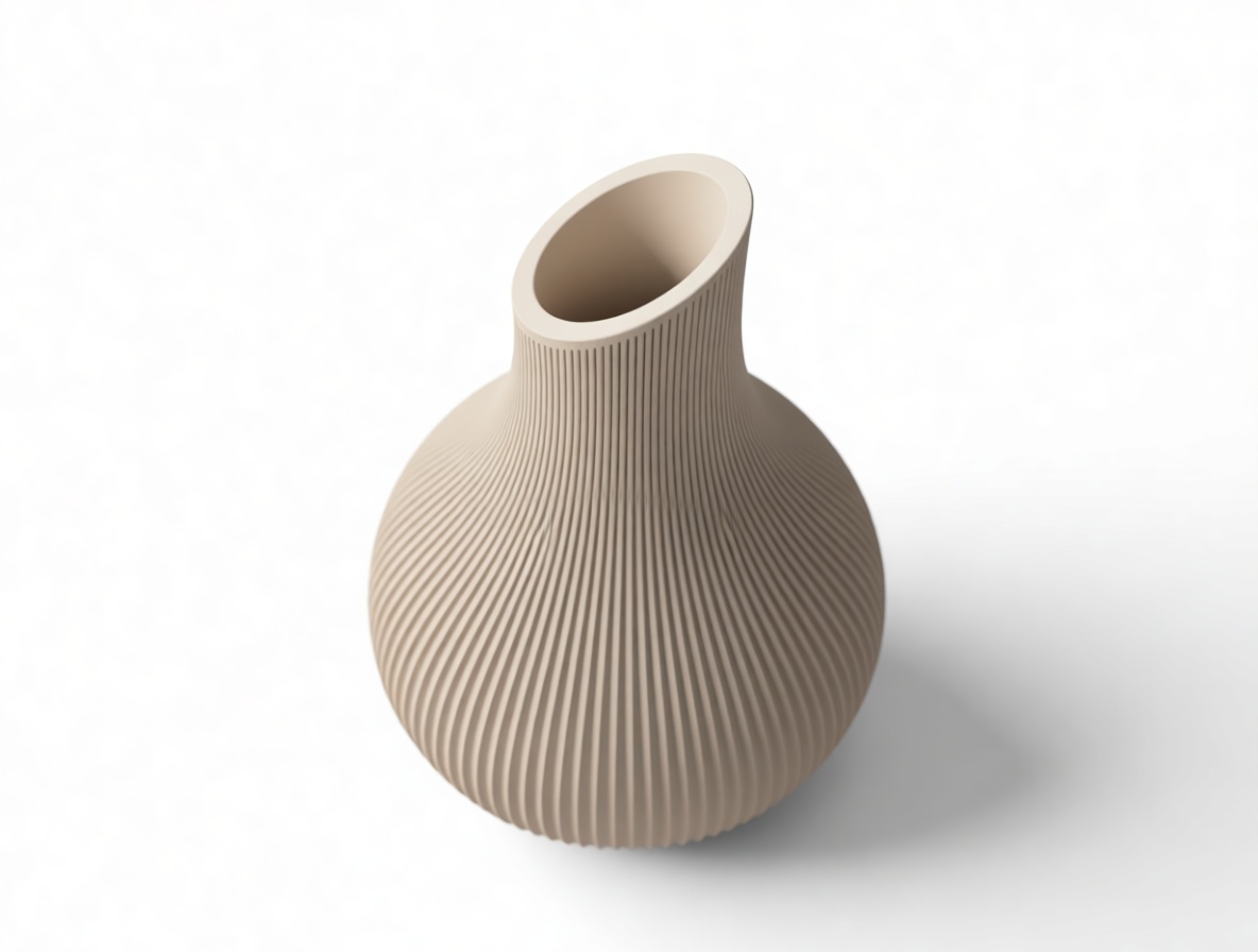Ribbed Modern Vase free 3D printable STL