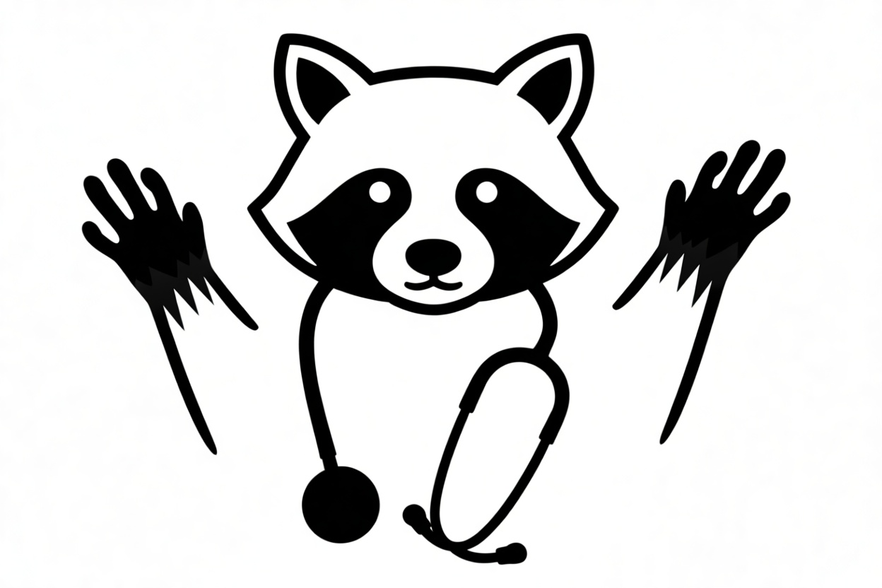 Raccoon Doctor Illustration free 3D printable STL