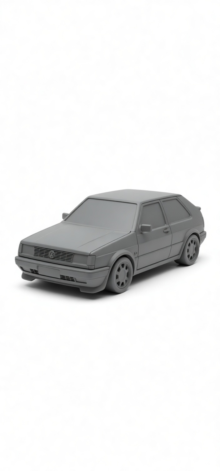 Volkswagen Golf Mk2 Model free 3D printable STL