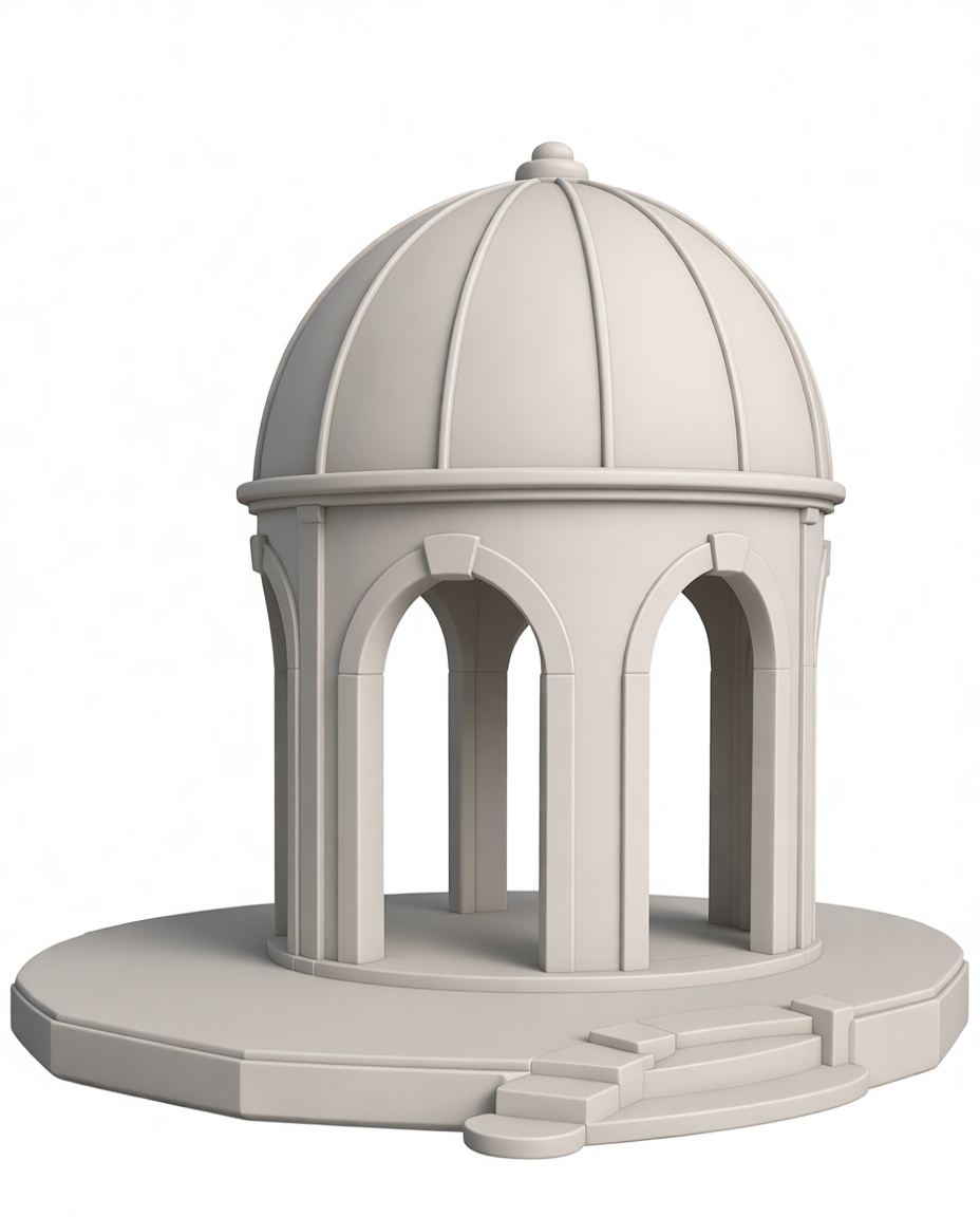 Classical Dome Pavilion Model free 3D printable STL