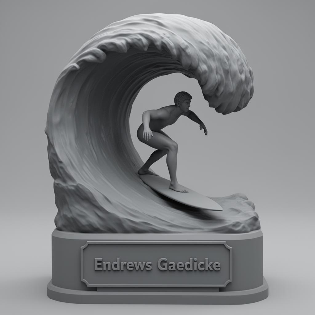 Surfer Trophy Figurine free 3D printable STL
