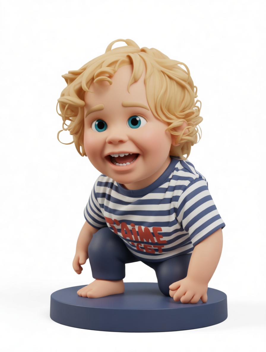 Laughing Toddler Figurine free 3D printable STL