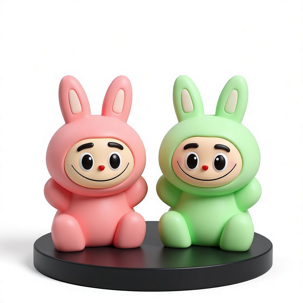 Cute Bunny Suit Figurines free 3D printable STL