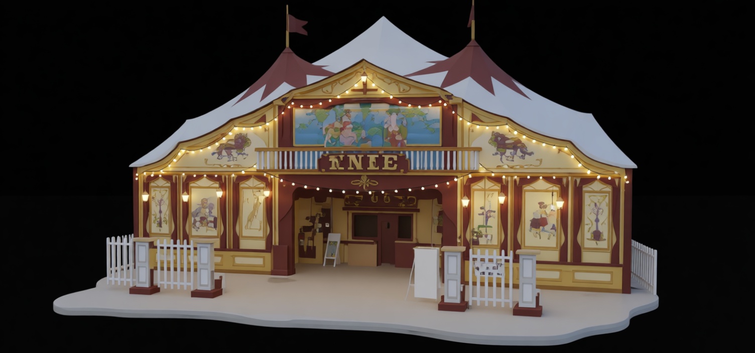 French Circus Tent Model free 3D printable STL