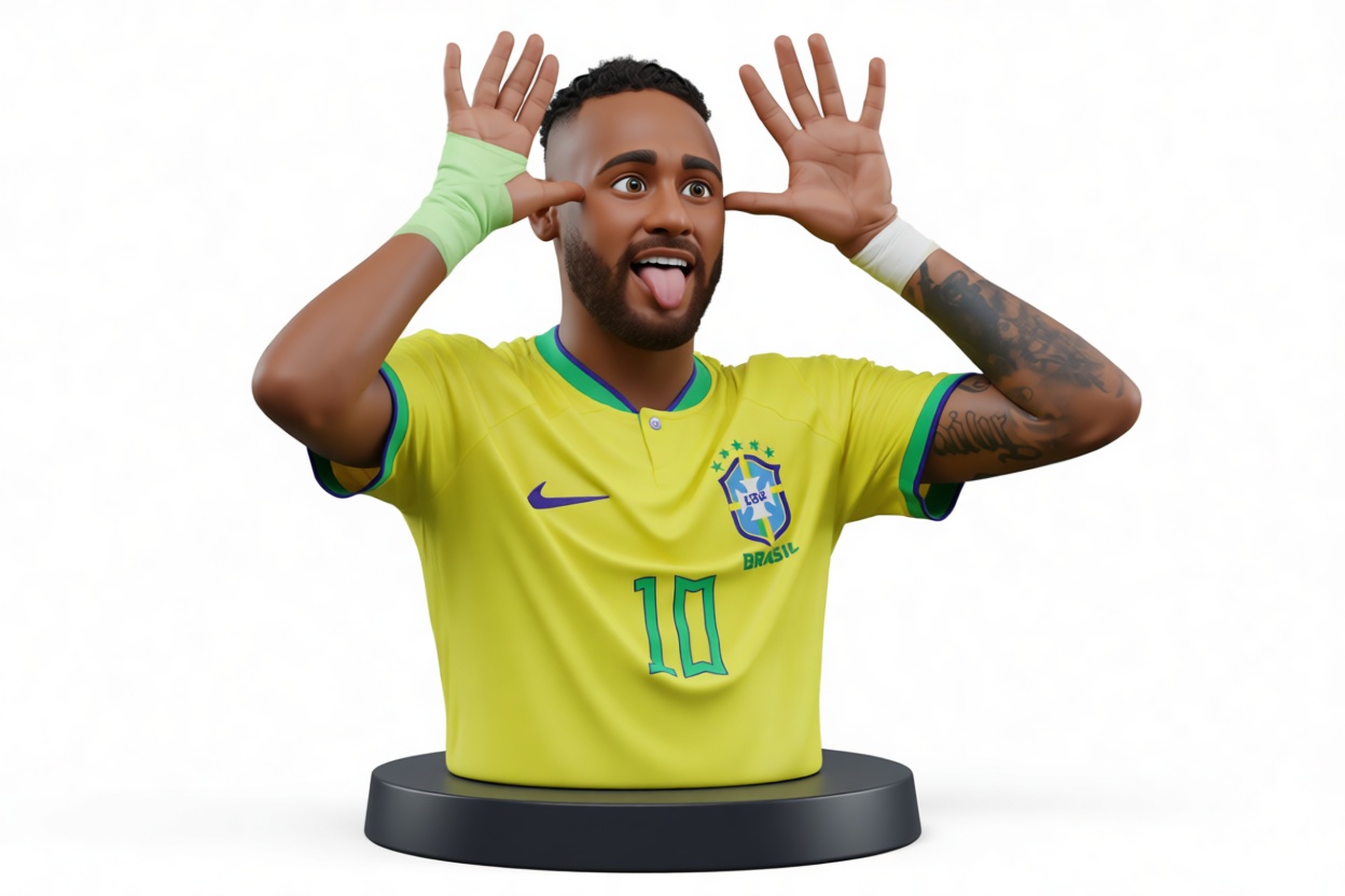 Neymar Jr Bust free 3D printable STL