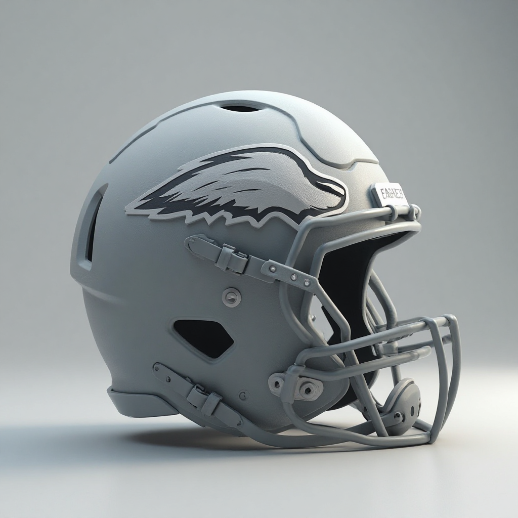 Philadelphia Eagles Helmet free 3D printable STL