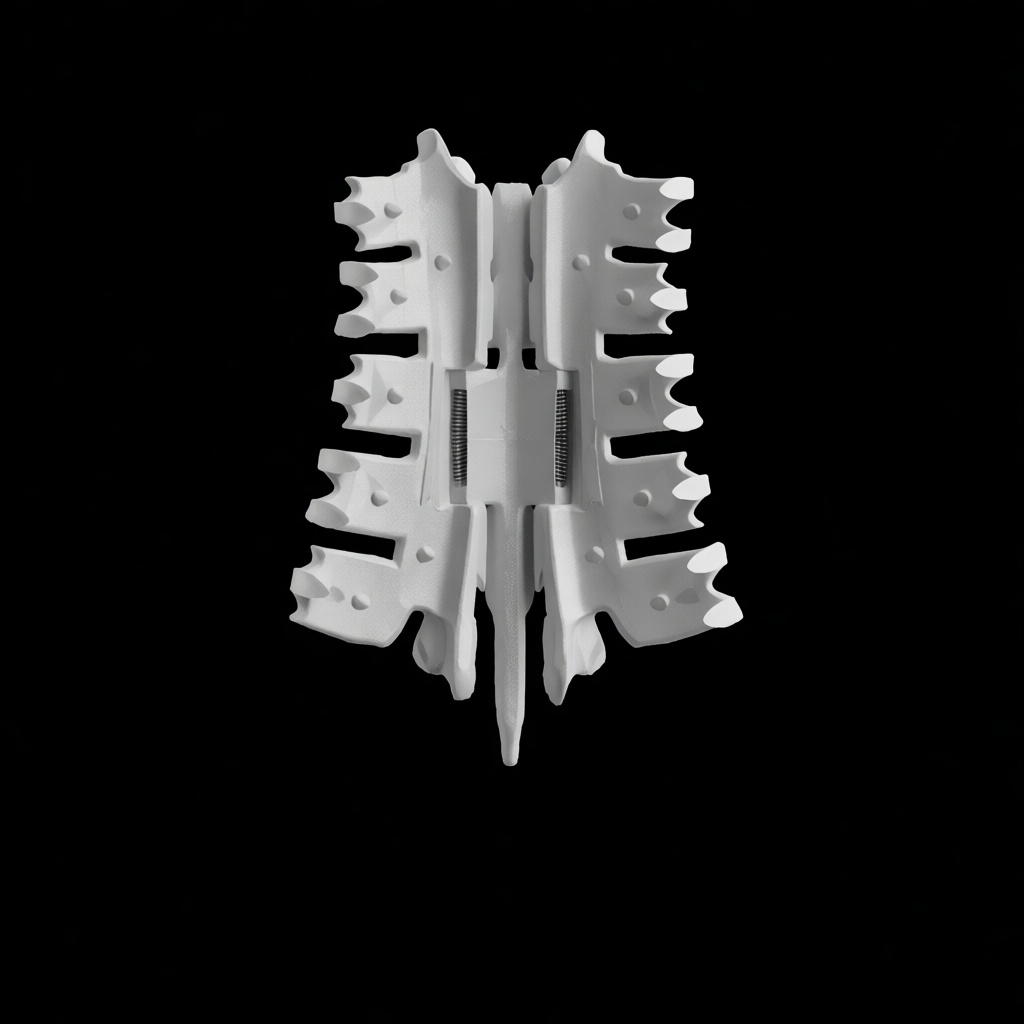 Human Thoracic Spine Model free 3D printable STL