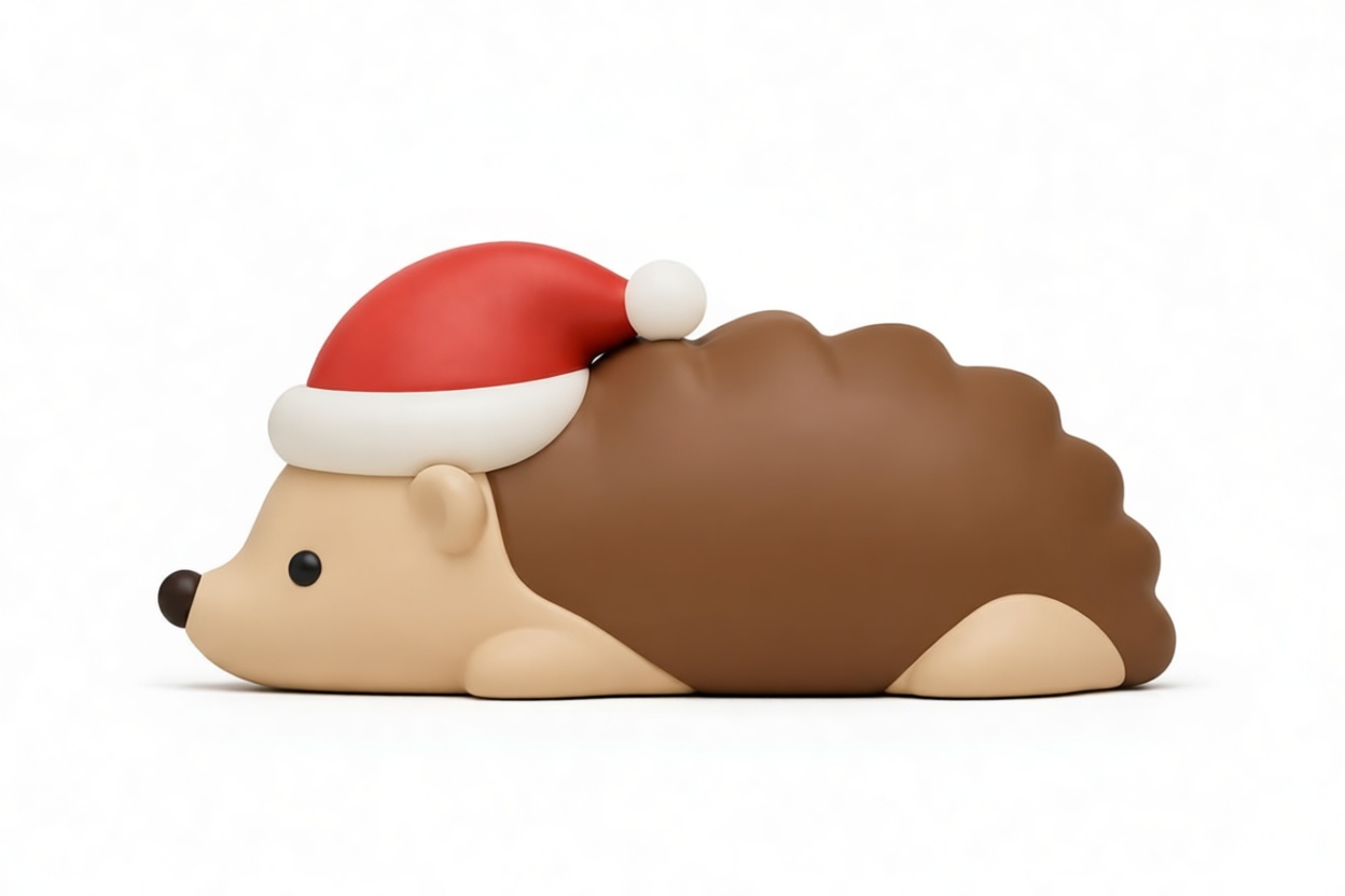Christmas Hedgehog Figurine free 3D printable STL