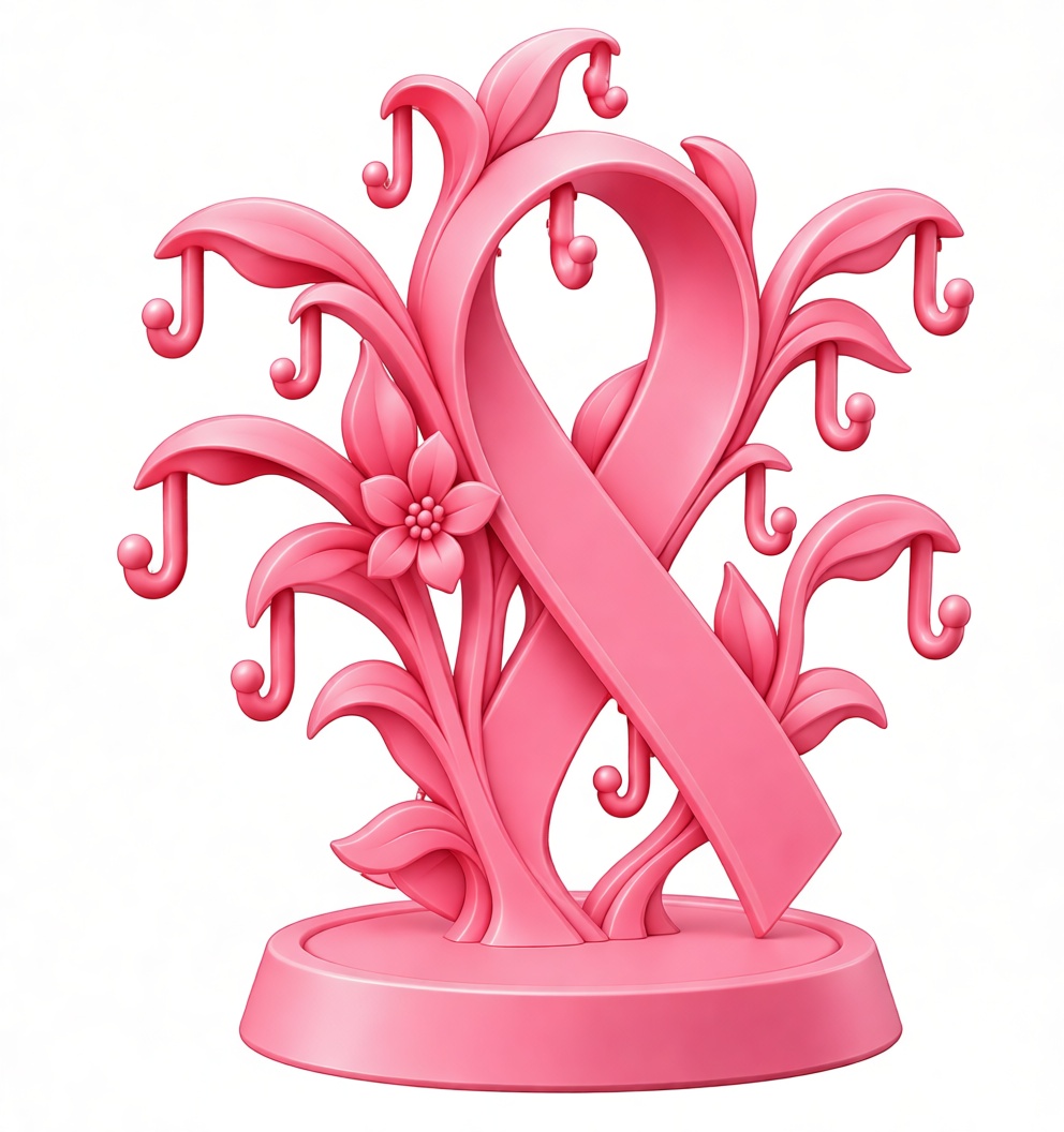 Breast Cancer Ribbon Sculpture free 3D printable STL