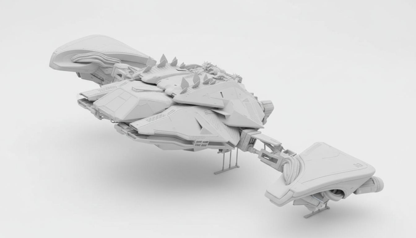 Elysium-Class Spaceship Model free 3D printable STL