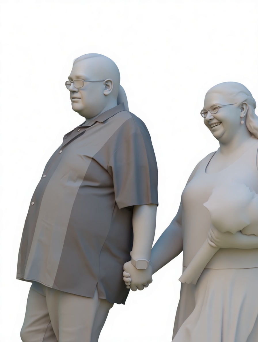 Couple Holding Hands Figurine free 3D printable STL