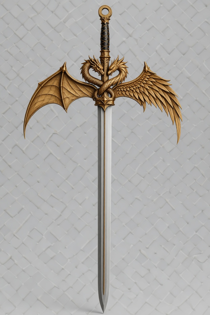 Double Dragon Sword Model free 3D printable STL