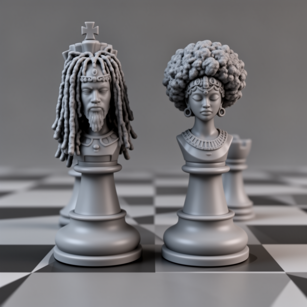 Black Heritage Chess Pieces free 3D printable STL