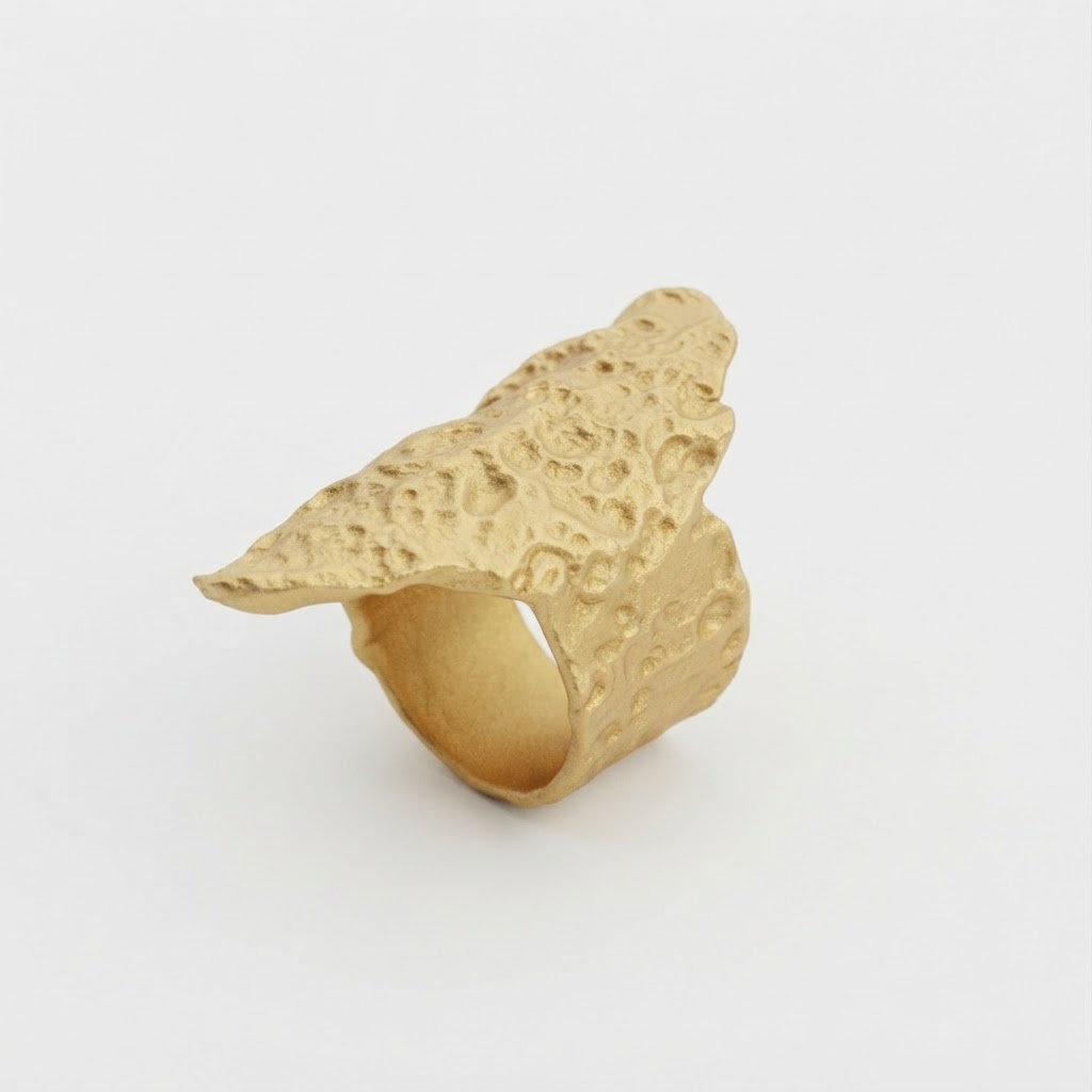 Moon Surface Ring free 3D printable STL