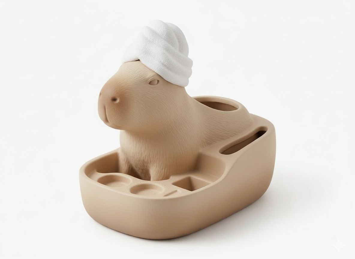 Capybara Desk Organizer free 3D printable STL