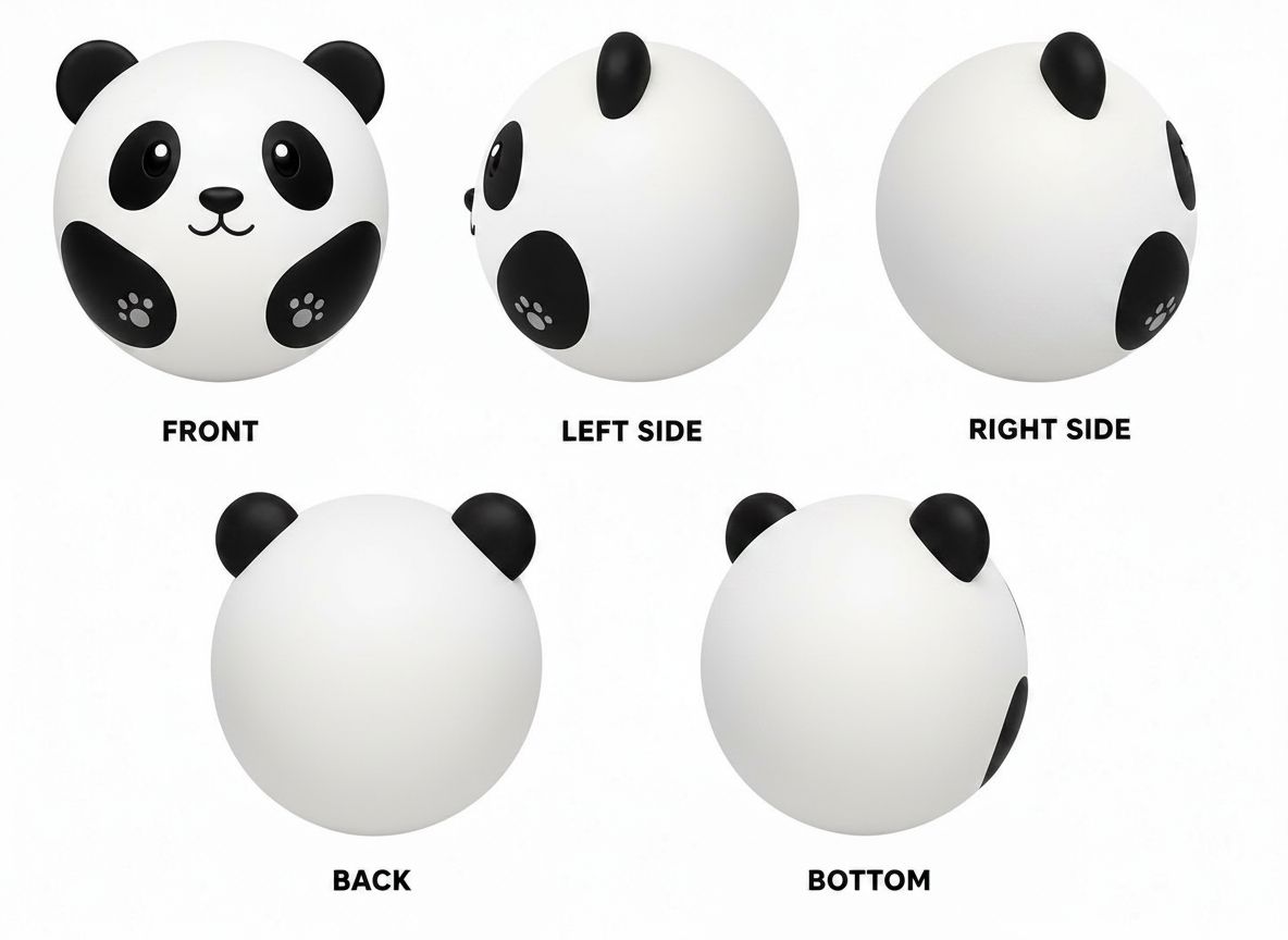 Panda Ball Figurine free 3D printable STL