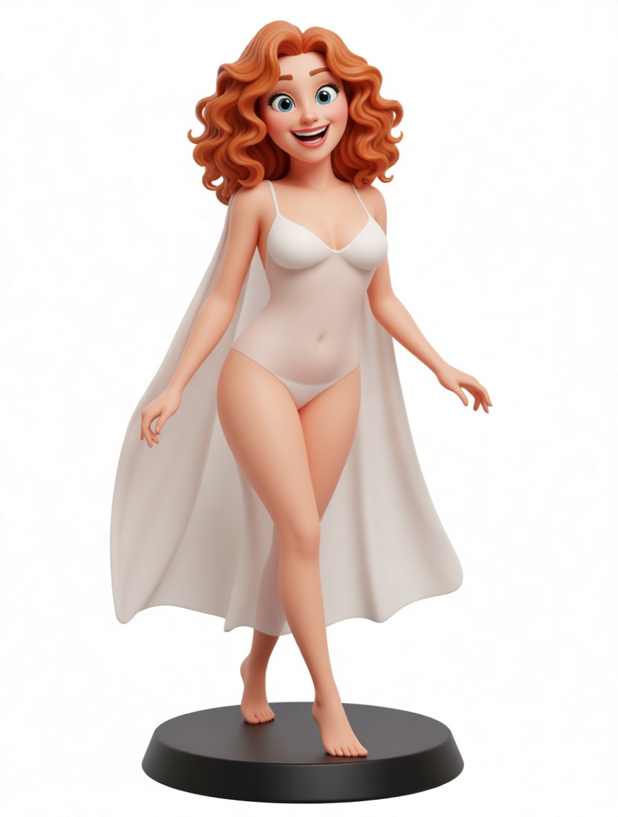 Redhead Woman Figurine free 3D printable STL