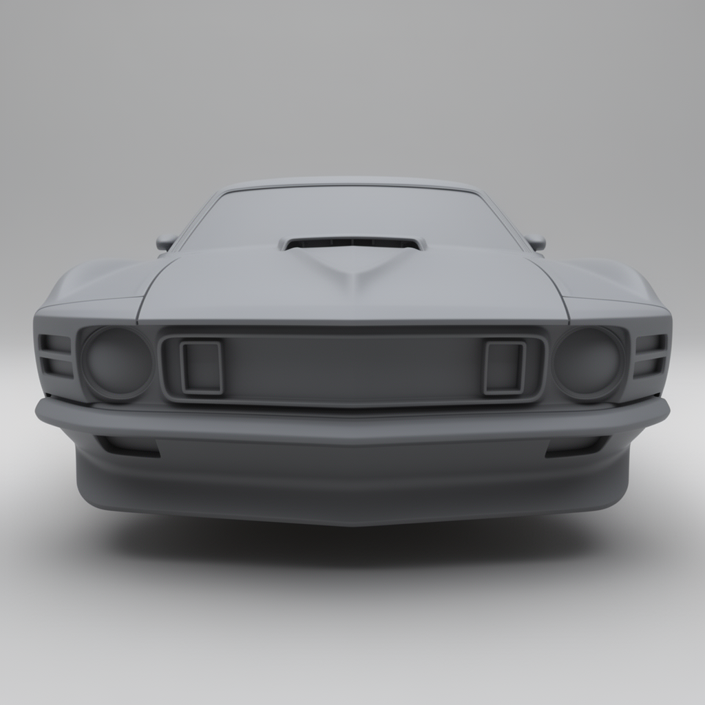 1975 Ford Mustang Front free 3D printable STL
