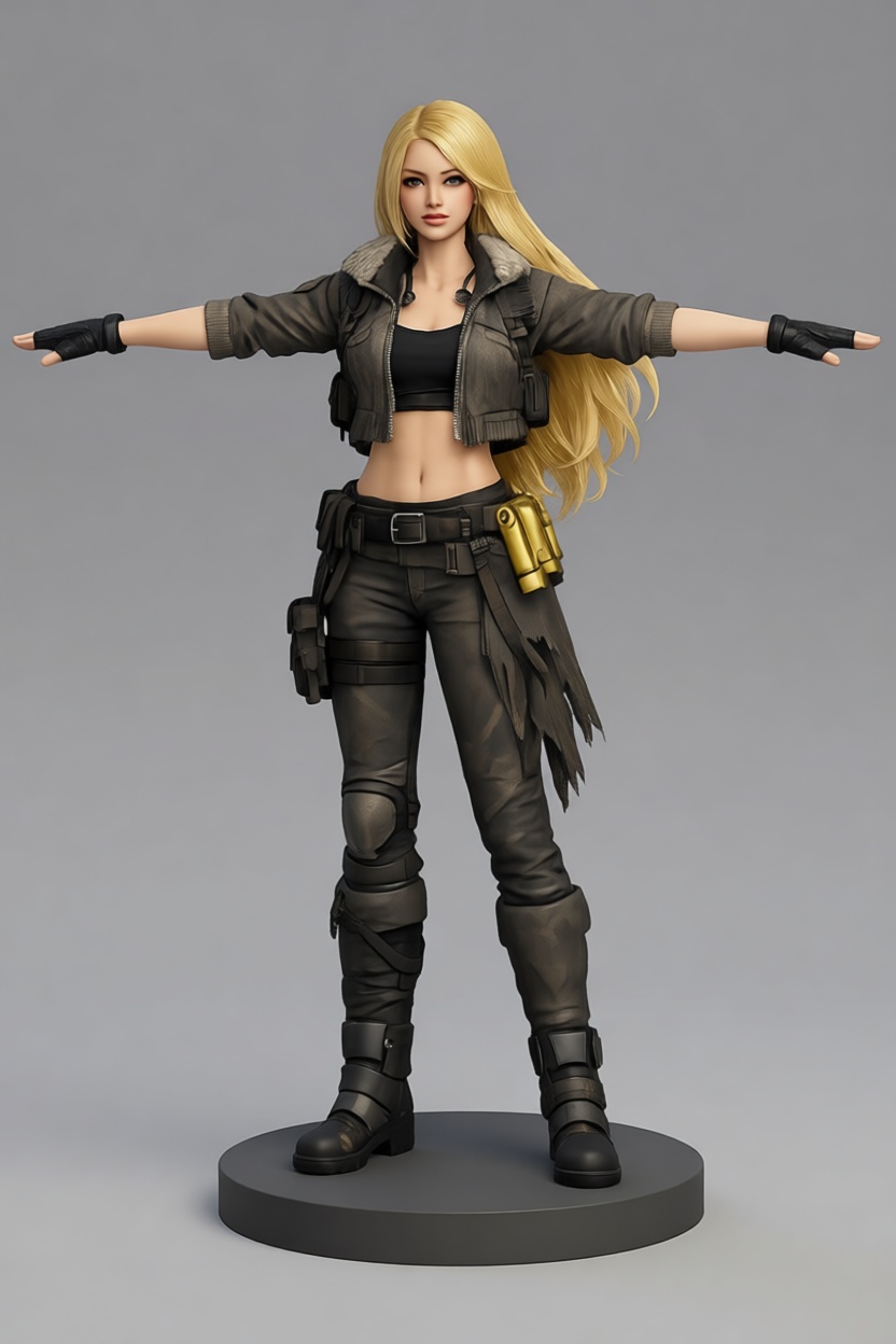 Blonde Soldier Figurine free 3D printable STL