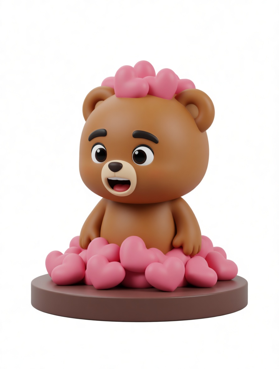 Cute Bear Figurine free 3D printable STL