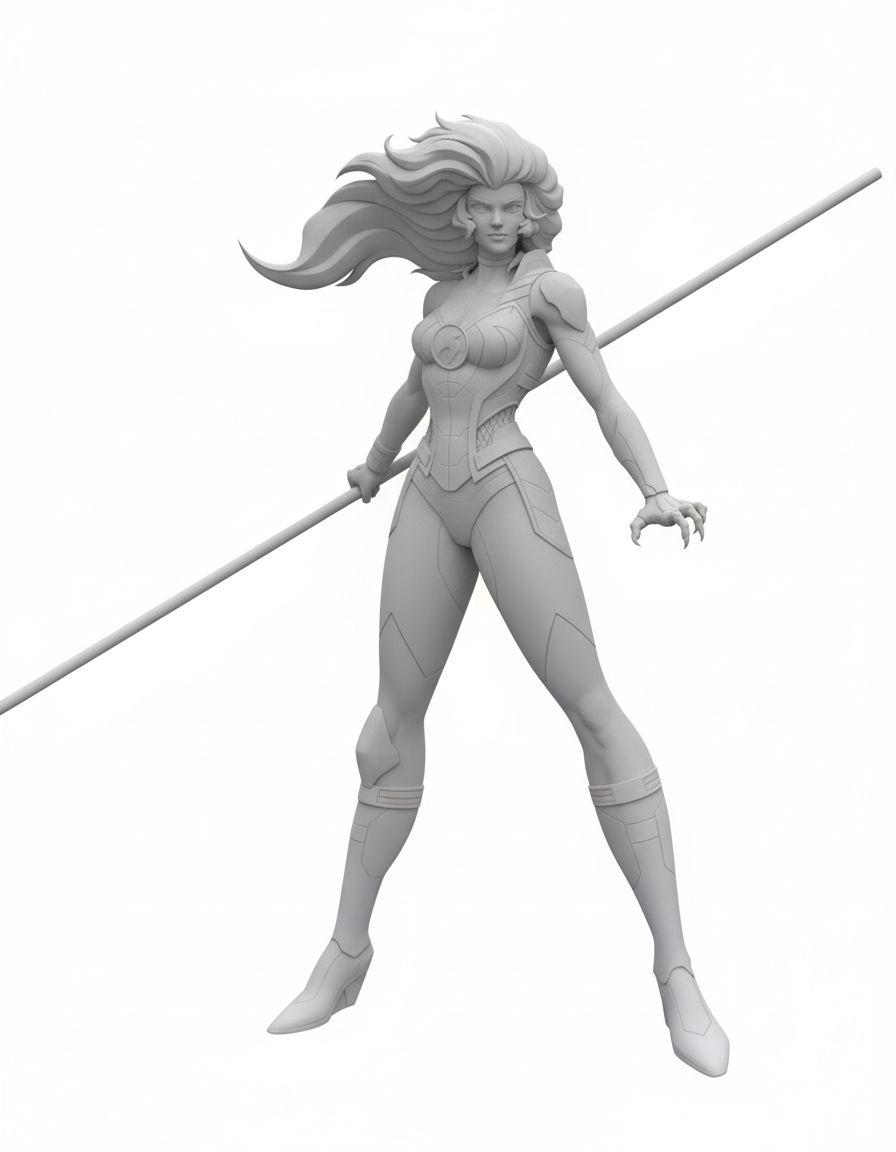 Wonder Woman Action Pose free 3D printable STL